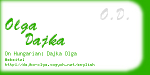 olga dajka business card